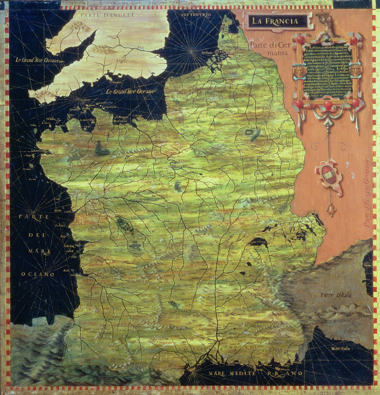 Map of Sixteenth Century France, from the 
