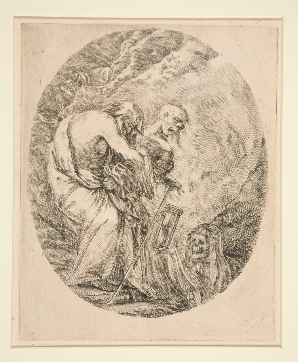 Death Entombing an Old Man by Stefano della Bella