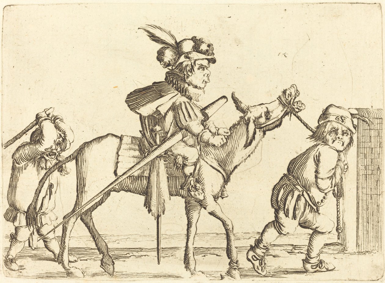 Dwarf Riding an Ass by Stefano della Bella
