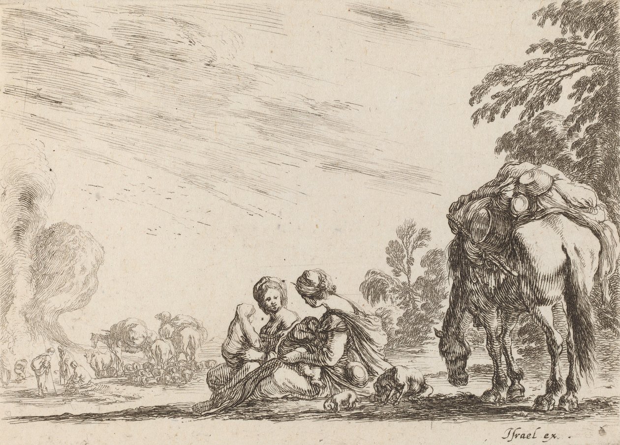 Gypsies at Rest by Stefano della Bella