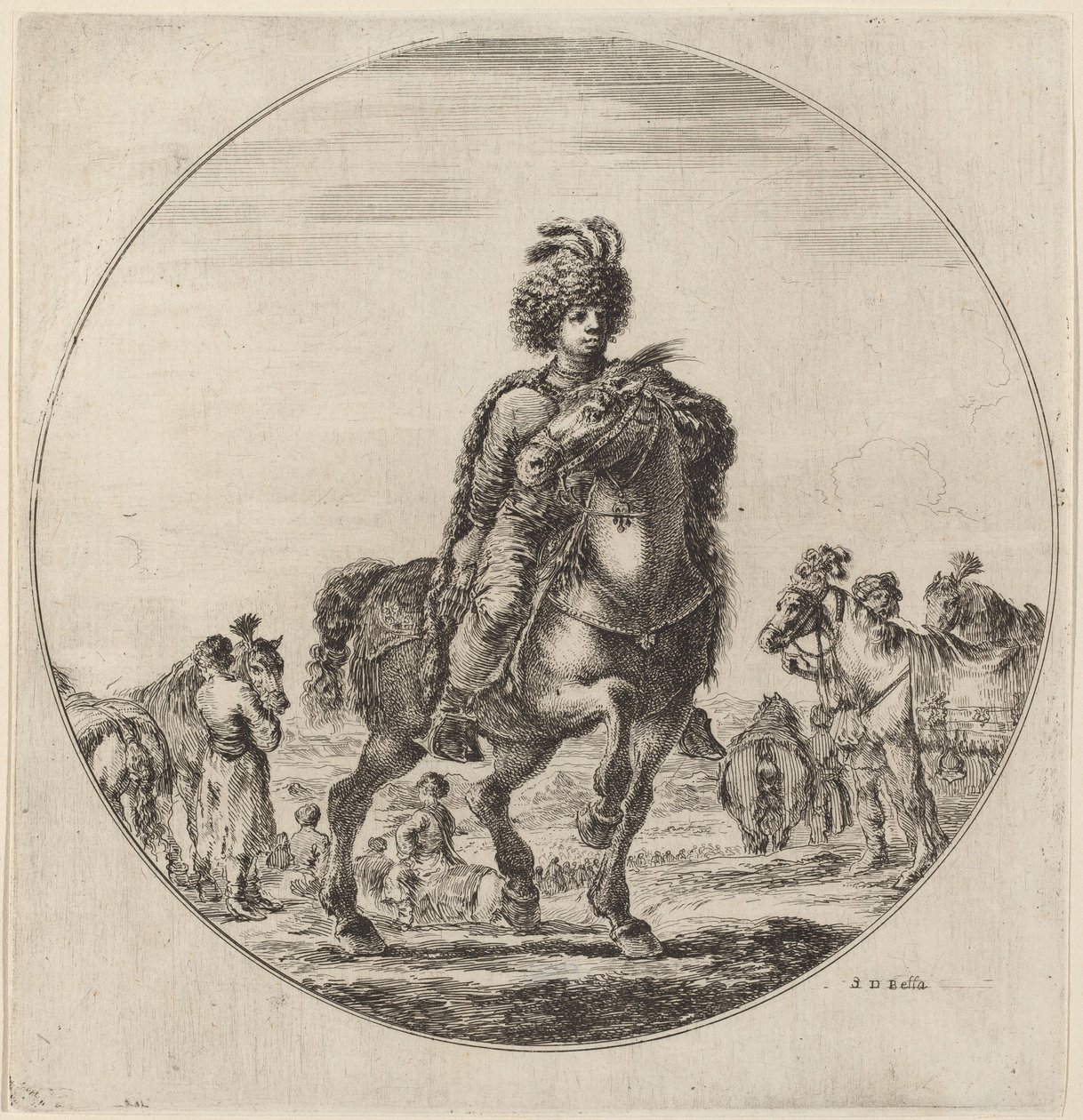 Hungarian Cavalier by Stefano della Bella