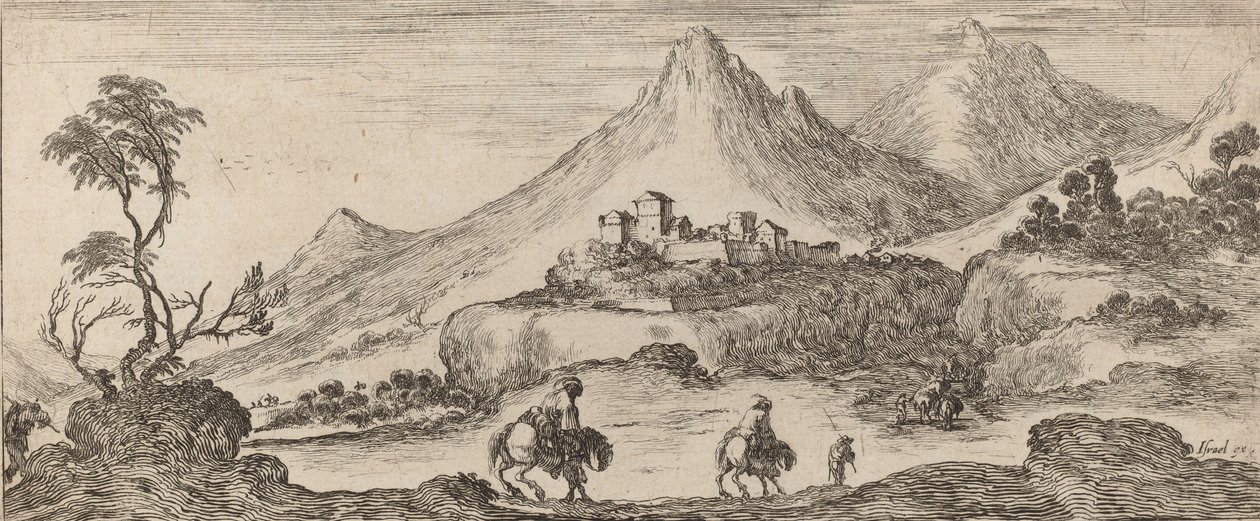 Landscape with Castle by Stefano della Bella