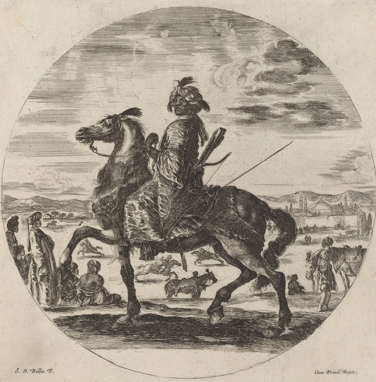 Moorish Cavalier by Stefano della Bella