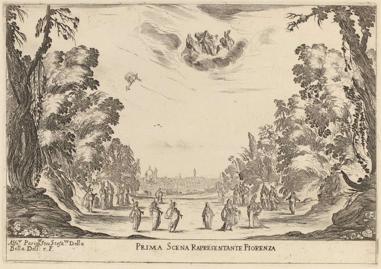 First Scene Representing Florence, 1637 by Stefano della Bella