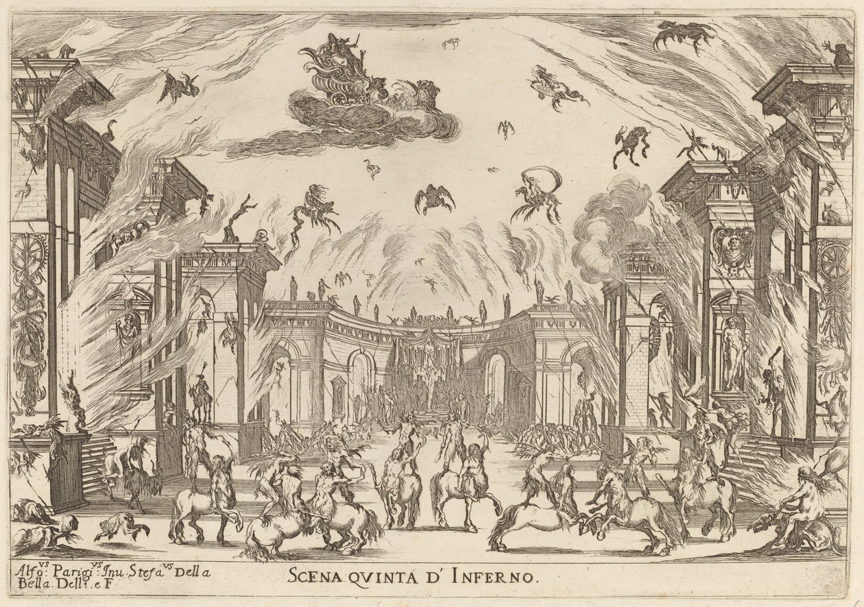 Fifth Scene of Hell by Stefano della Bella