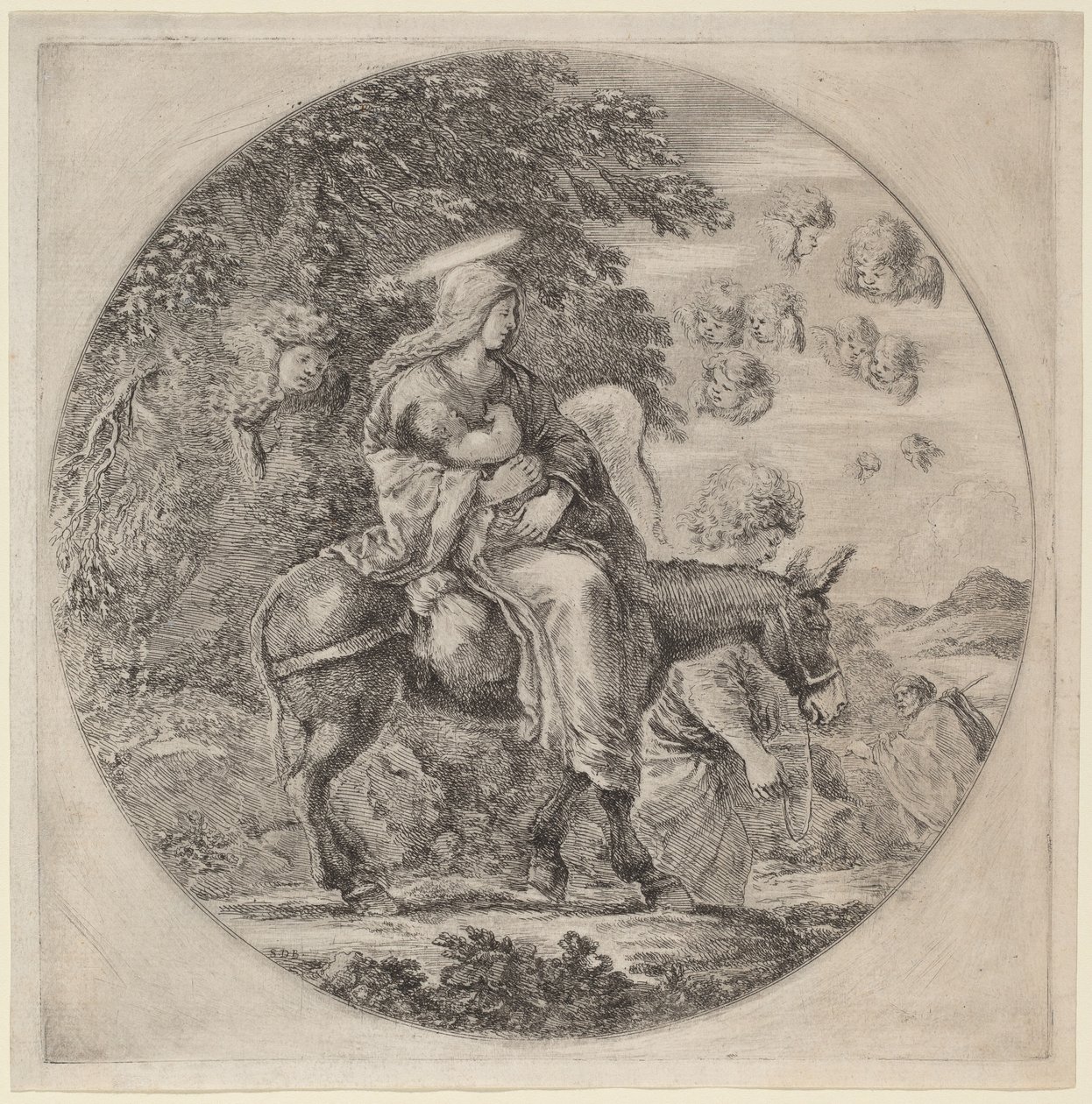 The Flight into Egypt by Stefano della Bella