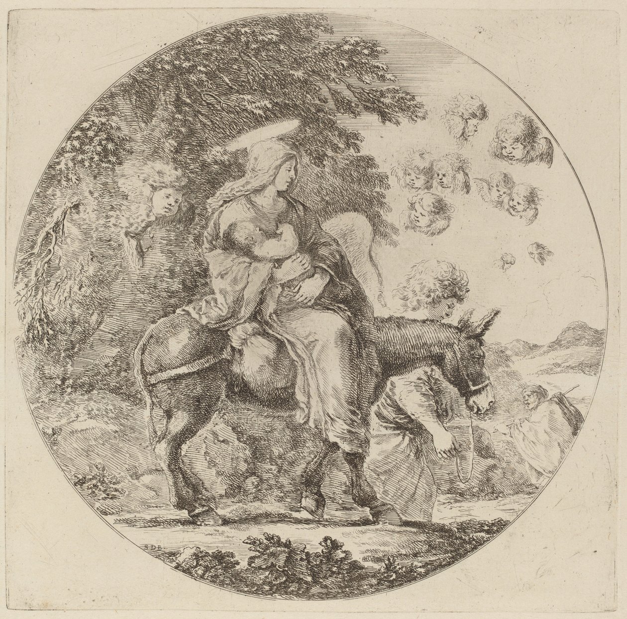 The Flight into Egypt by Stefano della Bella