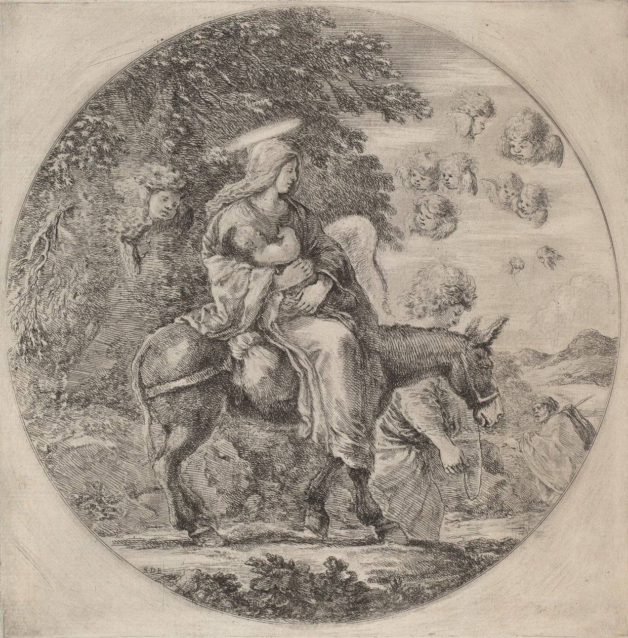 The Flight into Egypt, probably 1662 by Stefano della Bella