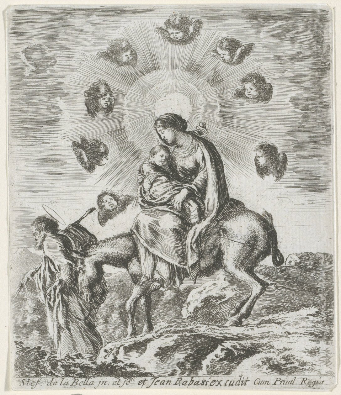 Flight into Egypt by Stefano della Bella