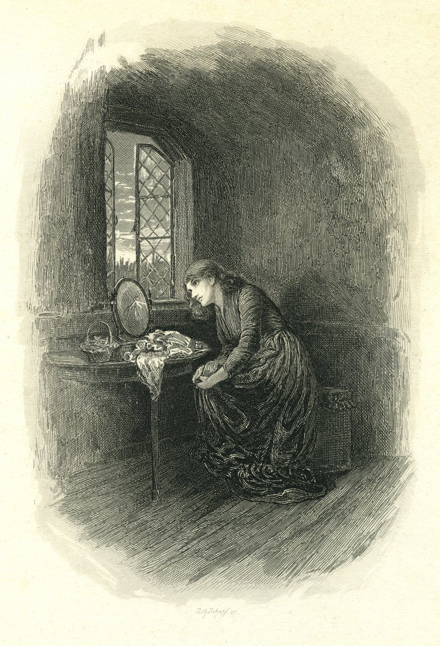 Little Dorrit - Amy Dorrit By Window by Stephen Alonzo Schoff