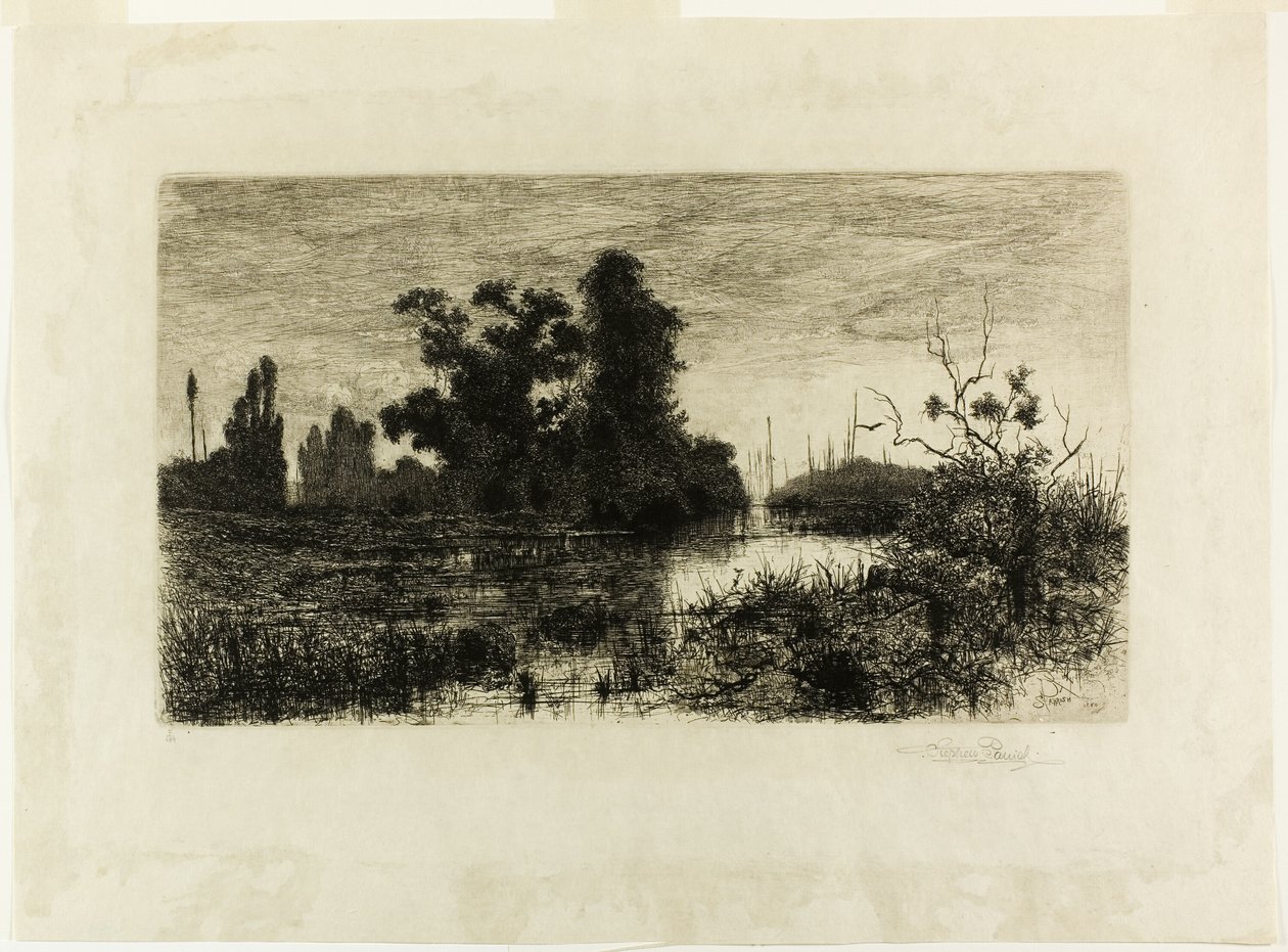 On the Schroon—Evening by Stephen Parrish