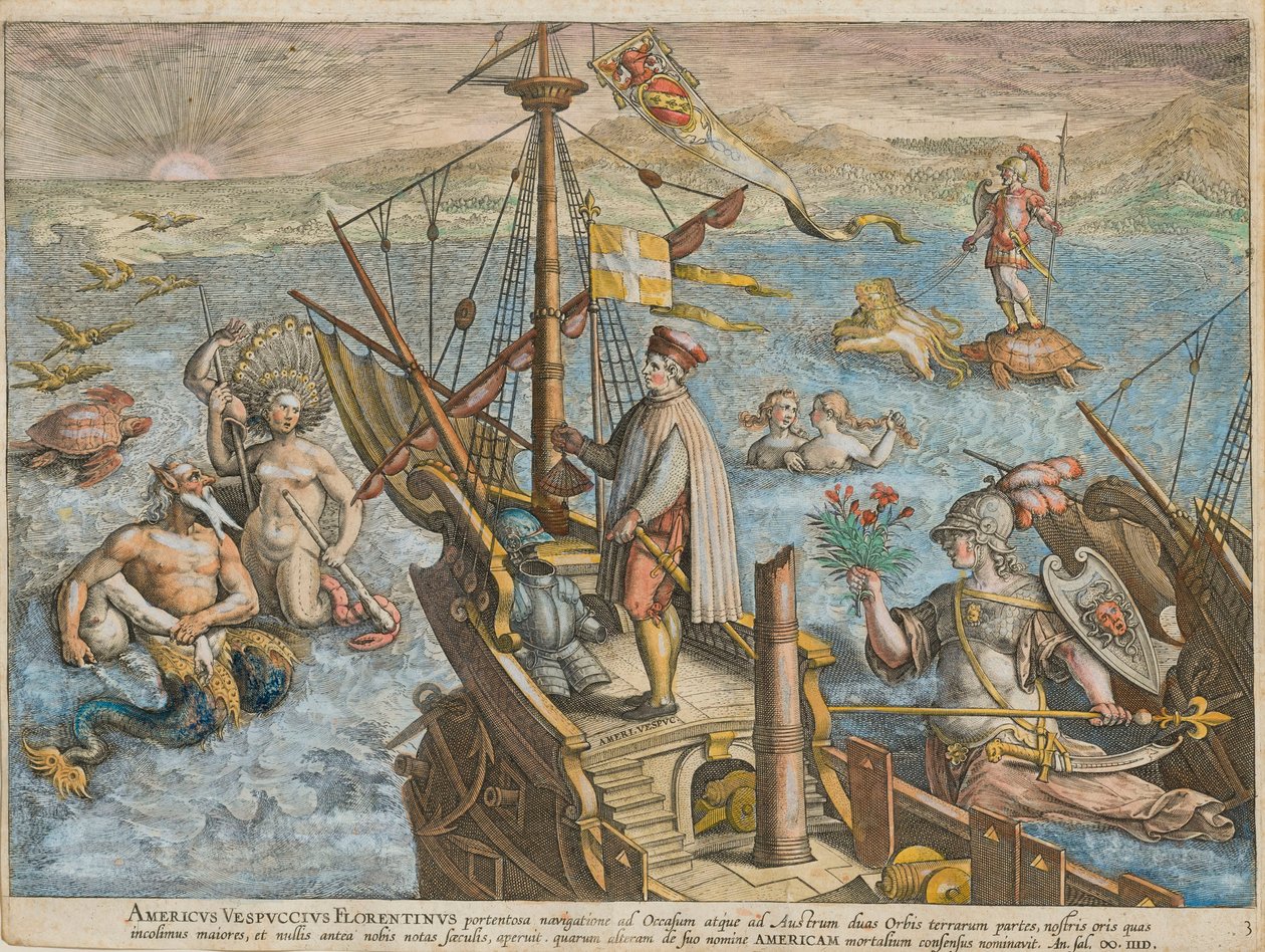 Amerigo Vespucci Americae Retectio, 1591 by Stradanus