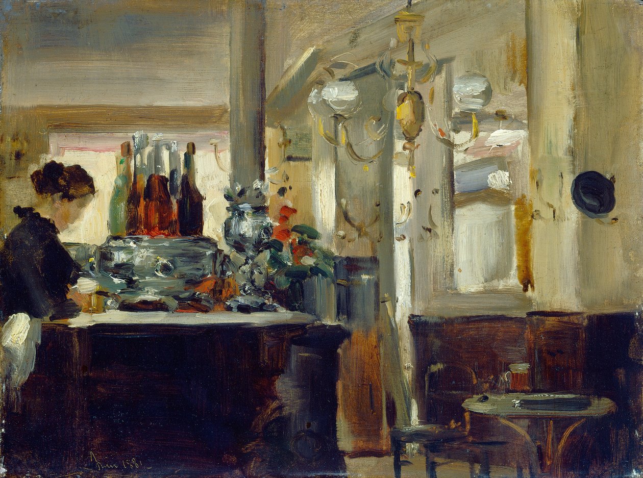 Bon Bock Café by Style of Edouard Manet