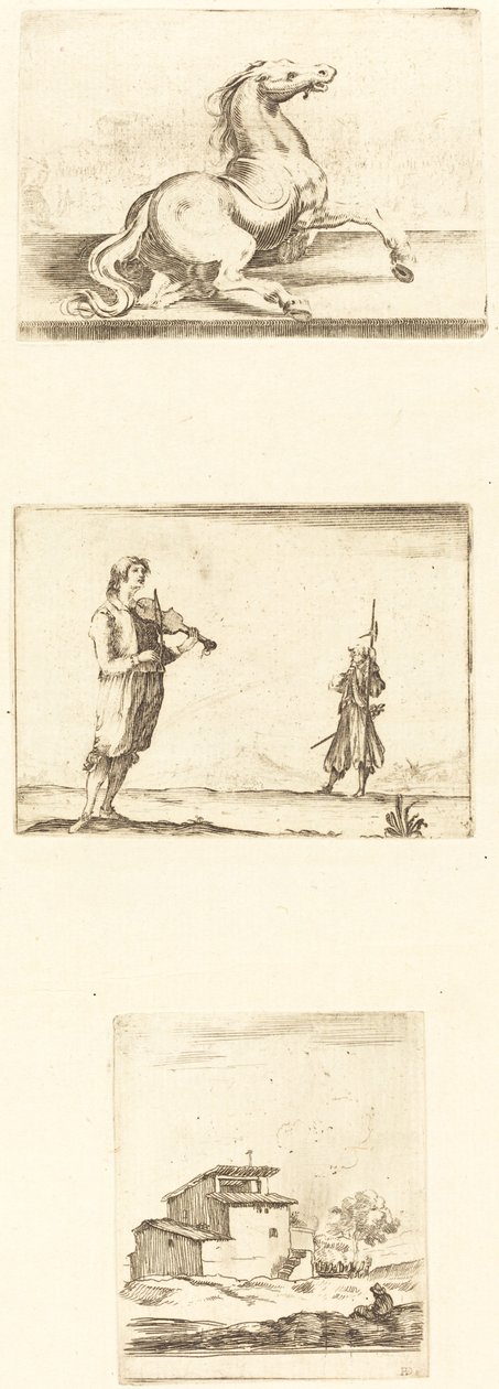 Sheet of Etchings by Style of Jacques Callot
