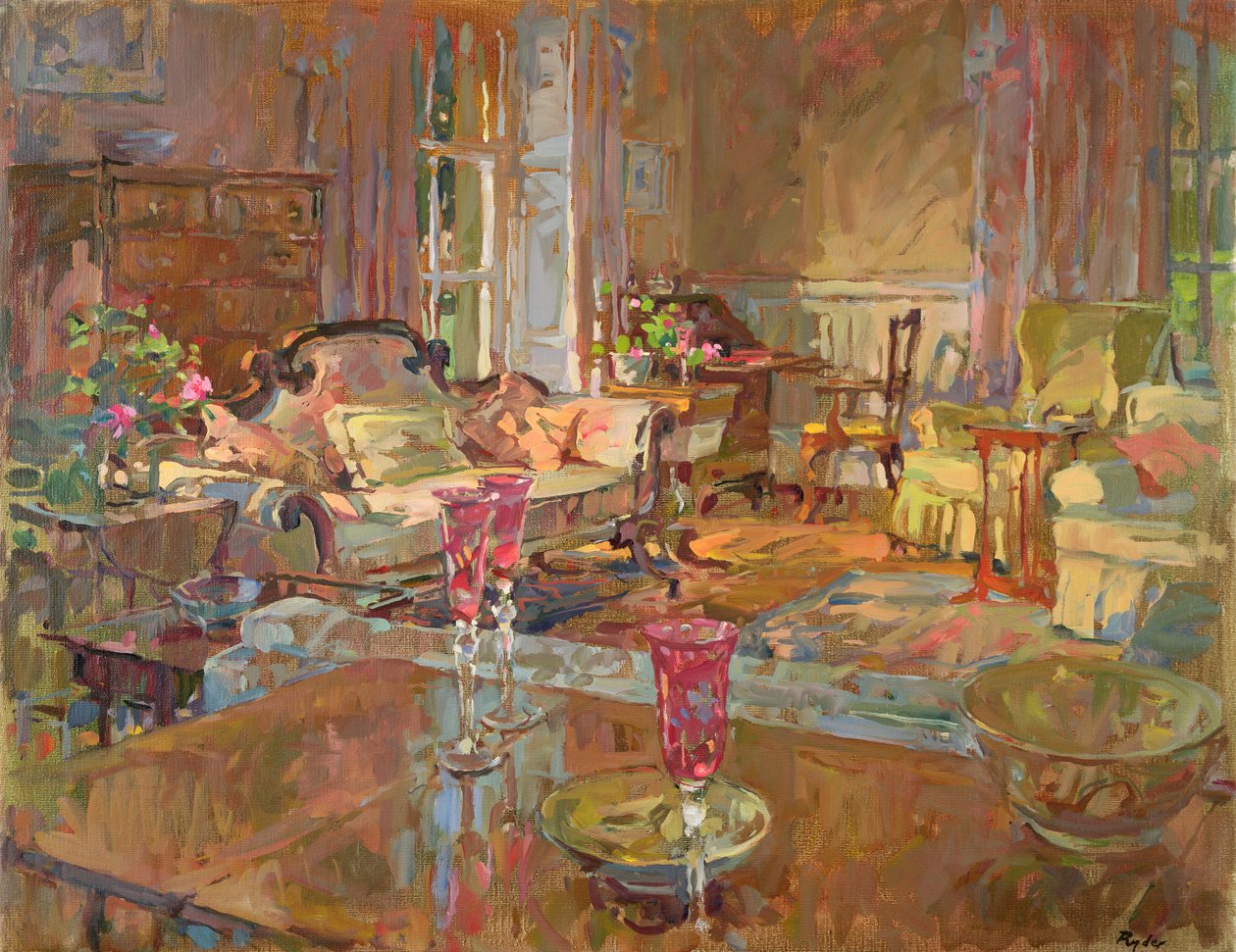 Drawing Room with Venetian Glass by Susan Ryder