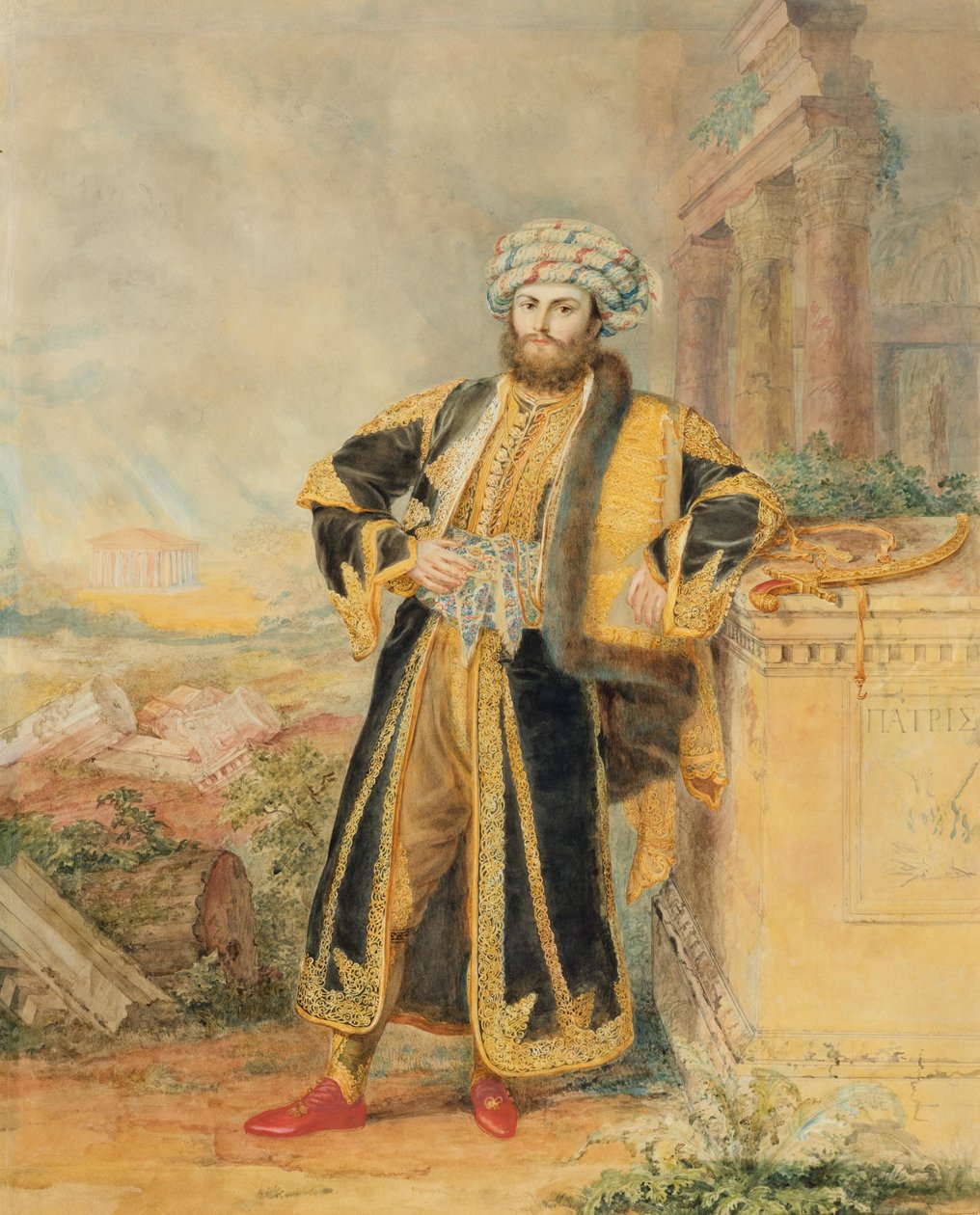 Portrait of Prince Alexandros Mavrokordato by Suzanne Elisabeth Eynard