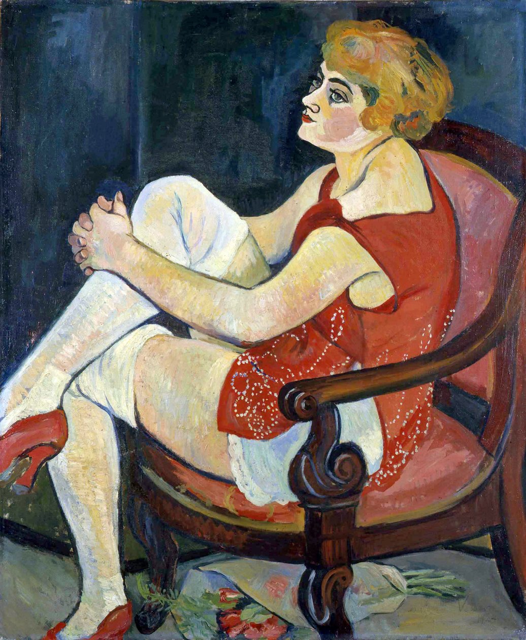 Woman with White Stockings by Suzanne Valadon
