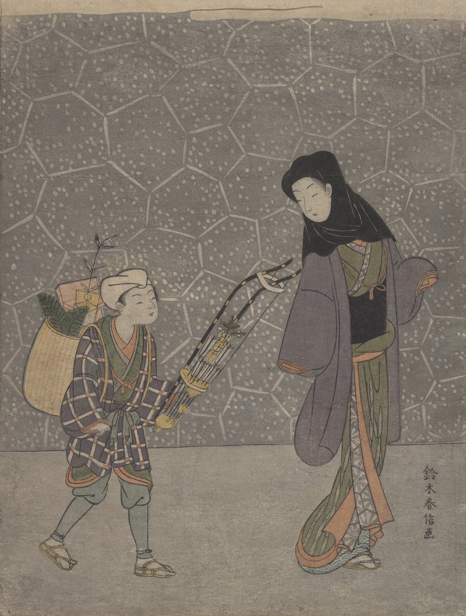 Demon-crushing Bow by Suzuki Harunobu