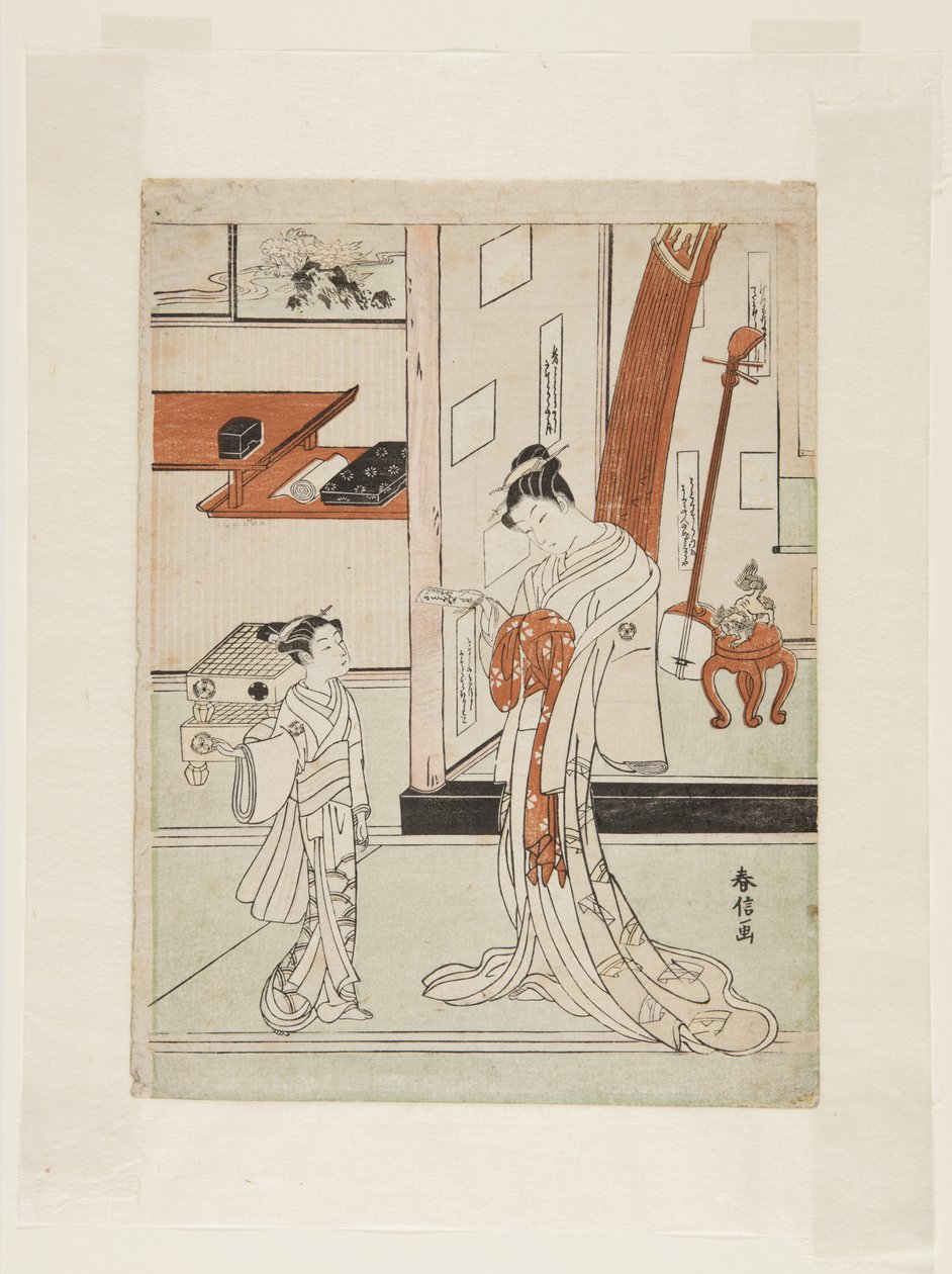 Geisha and Attendant by Suzuki Harunobu