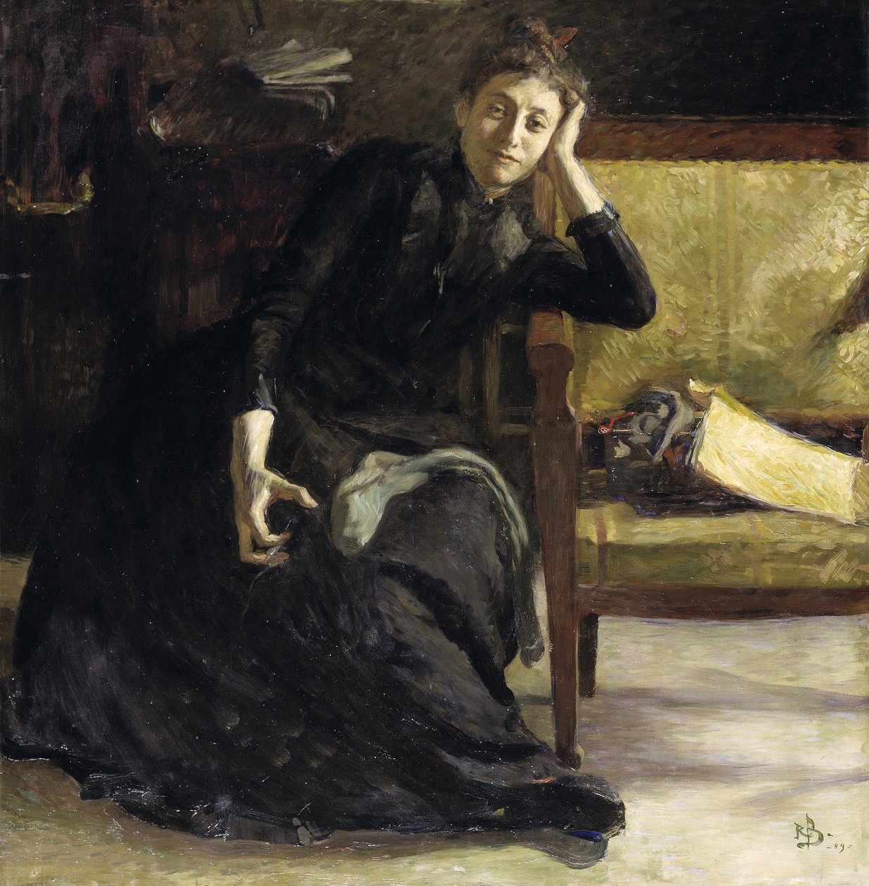 Portrait of the Swedish Painter Eva Bonnier by Sven Richard Bergh