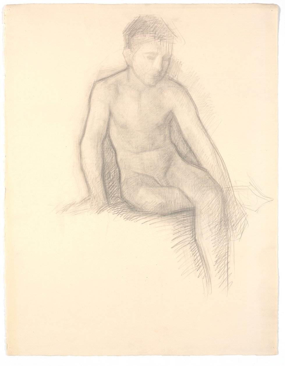 Seated Naked Boy by Svend Hammershøi