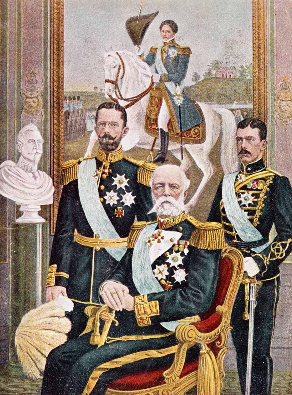 Five Generations of Swedish Monarchs, 1904 by Swedish School