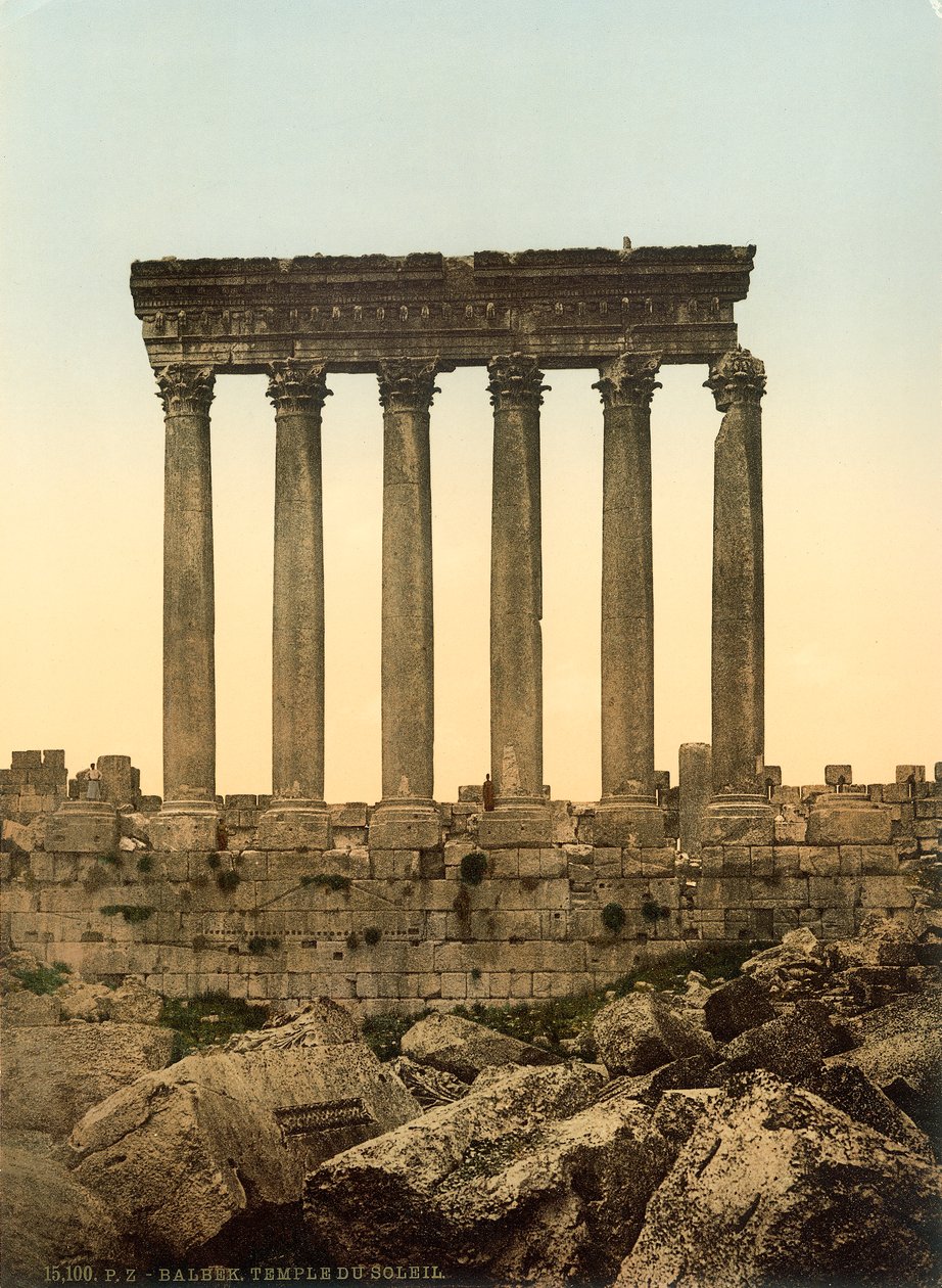 Peristyle of the Temple of Jupiter, Baalbek by Swiss Photographer