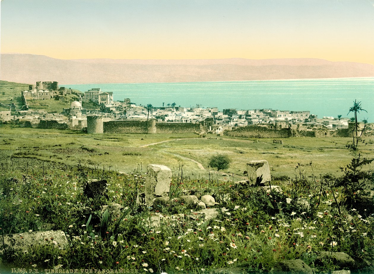 View of Tiberias from the South by Swiss Photographer