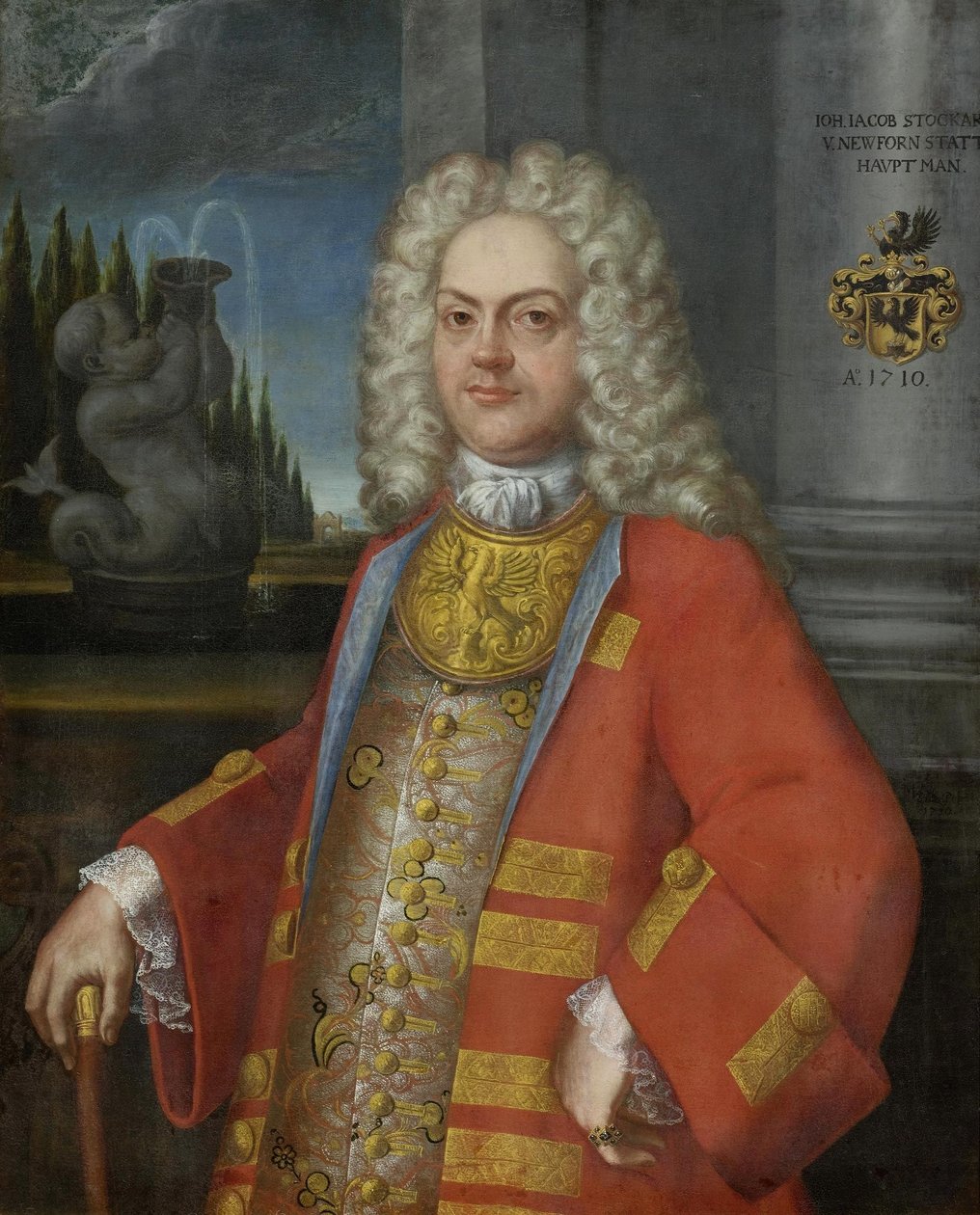 Portrait of Captain Johann Jacob Stockar by Swiss School