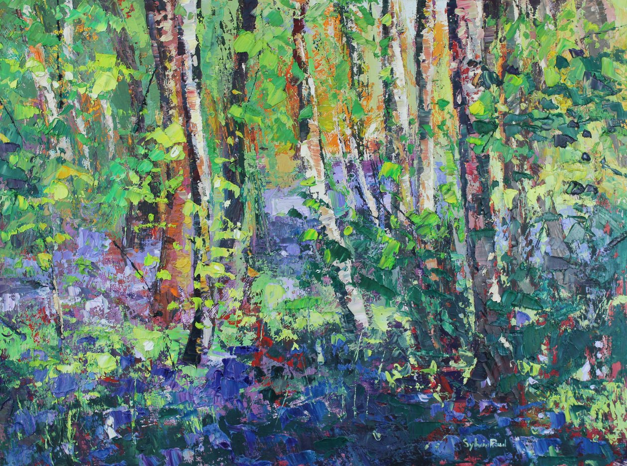 Bluebells and Dancing Leaves by Sylvia Paul
