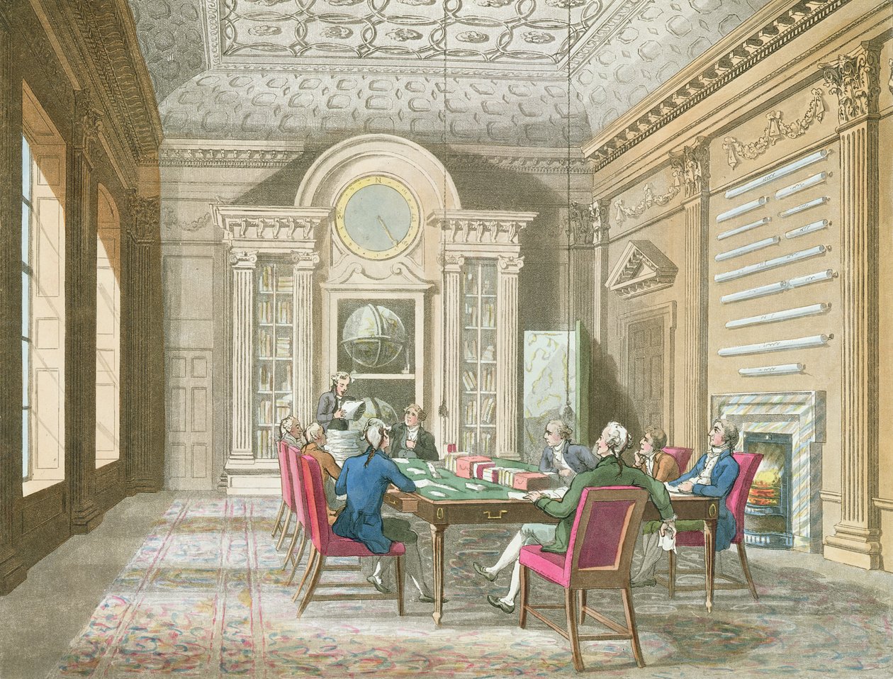 Board Room of The Admiralty by Pugin and Rowlandson