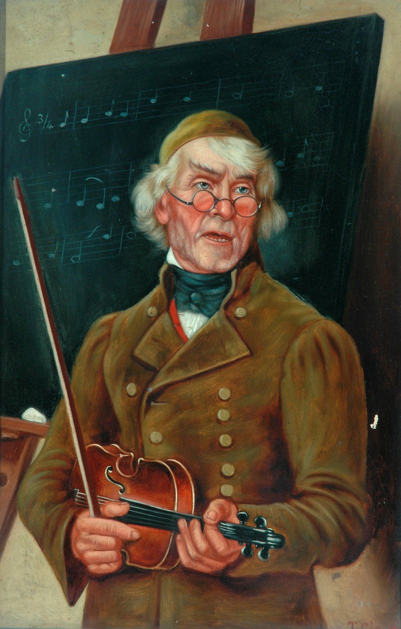 Musician with a Violin by T. Clare