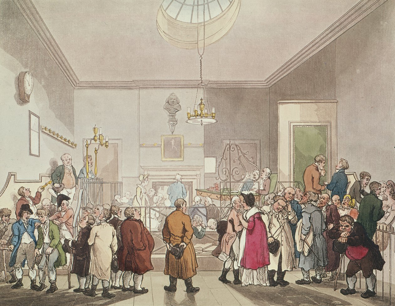 The Betting Post by T. and Pugin Rowlandson