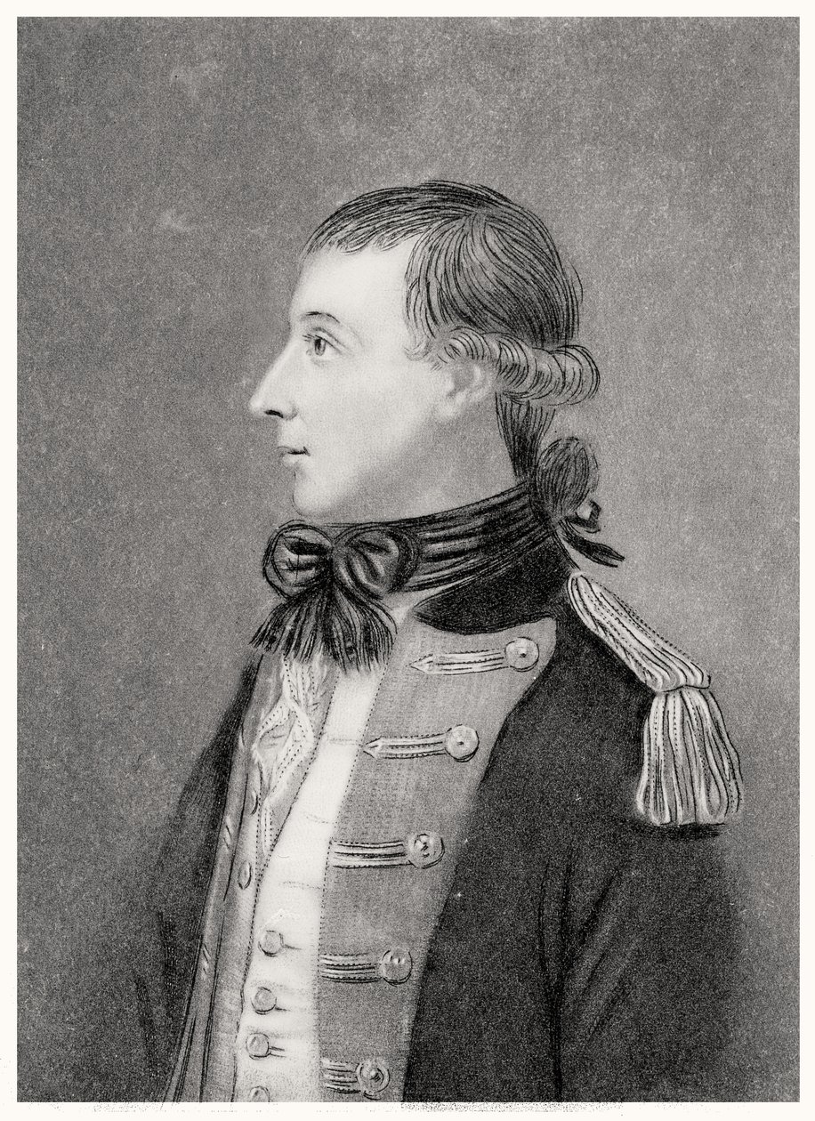 Theobald Wolfe Tone (1763-98), from an original portrait representing him in his volunteer uniform by T.W. Huffam