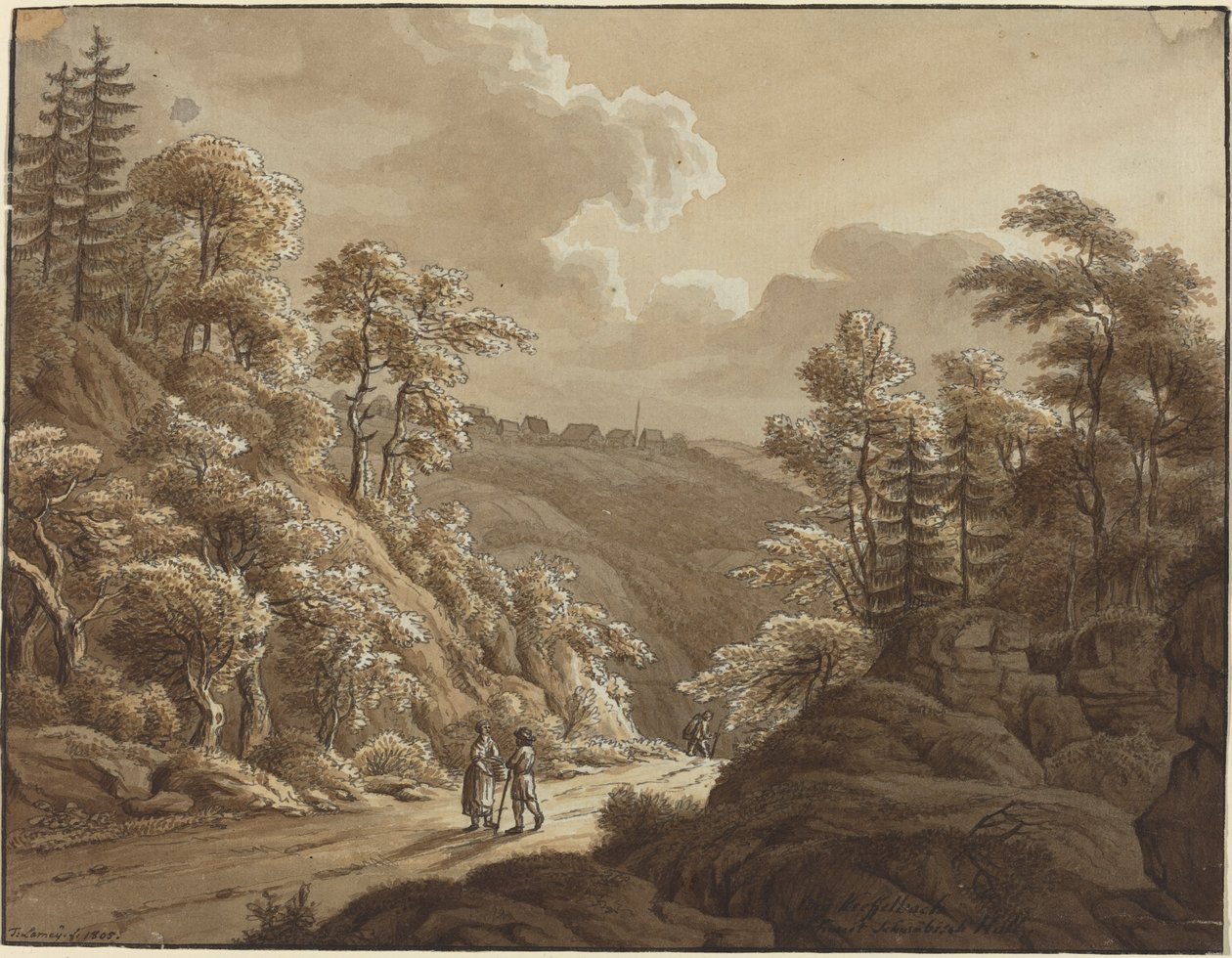 Road through the Woods near Kresselbach by T. Lamey