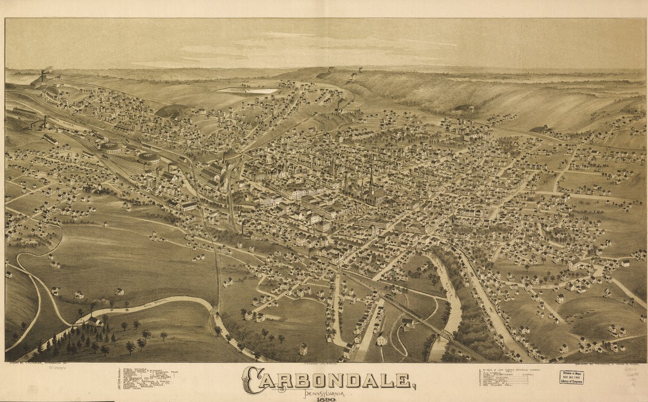 Carbondale, Pennsylvania, 1890 by T. M. Fowler