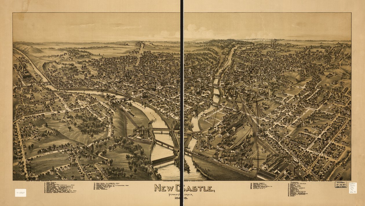 New Castle, Pennsylvania 1896 by T. M. Fowler
