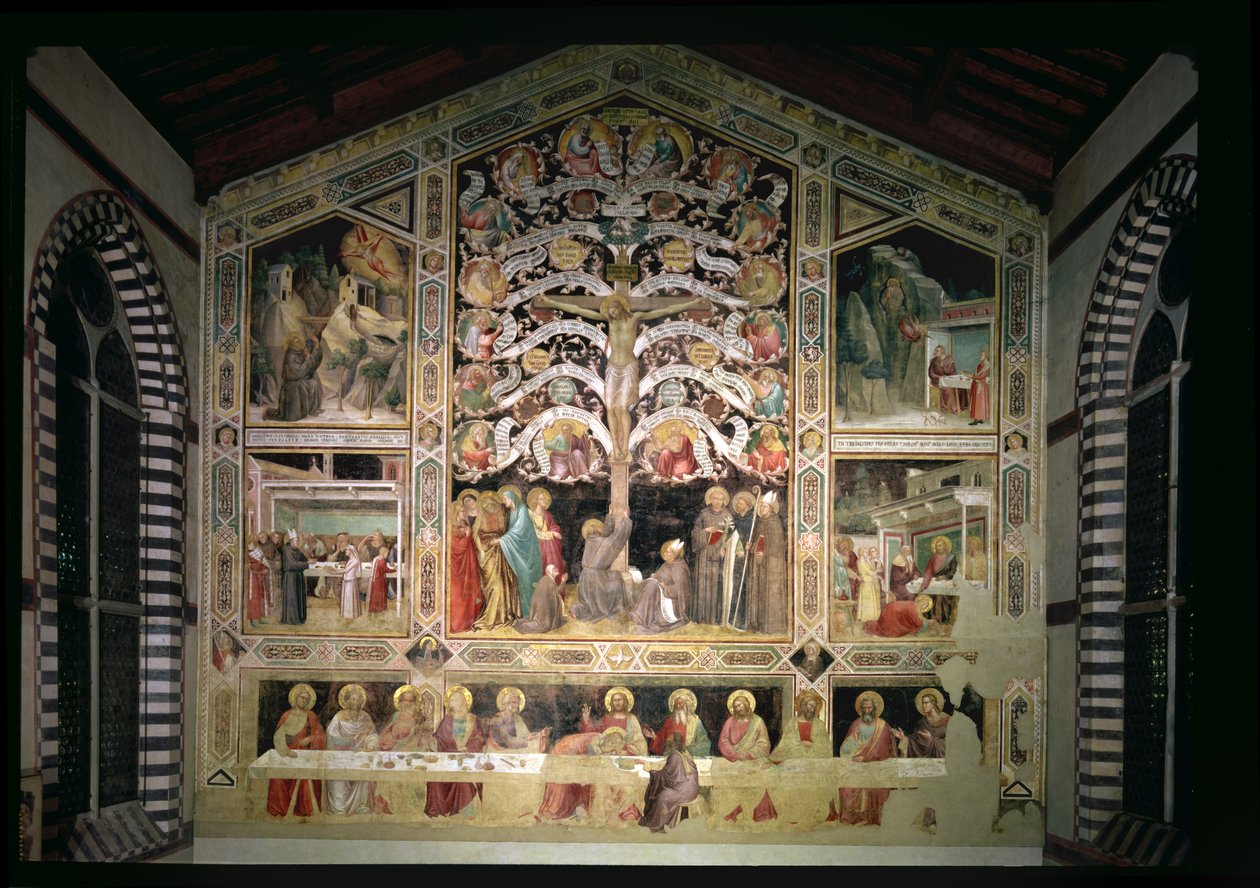 The Tree of Life and The Last Supper by Taddeo Gaddi