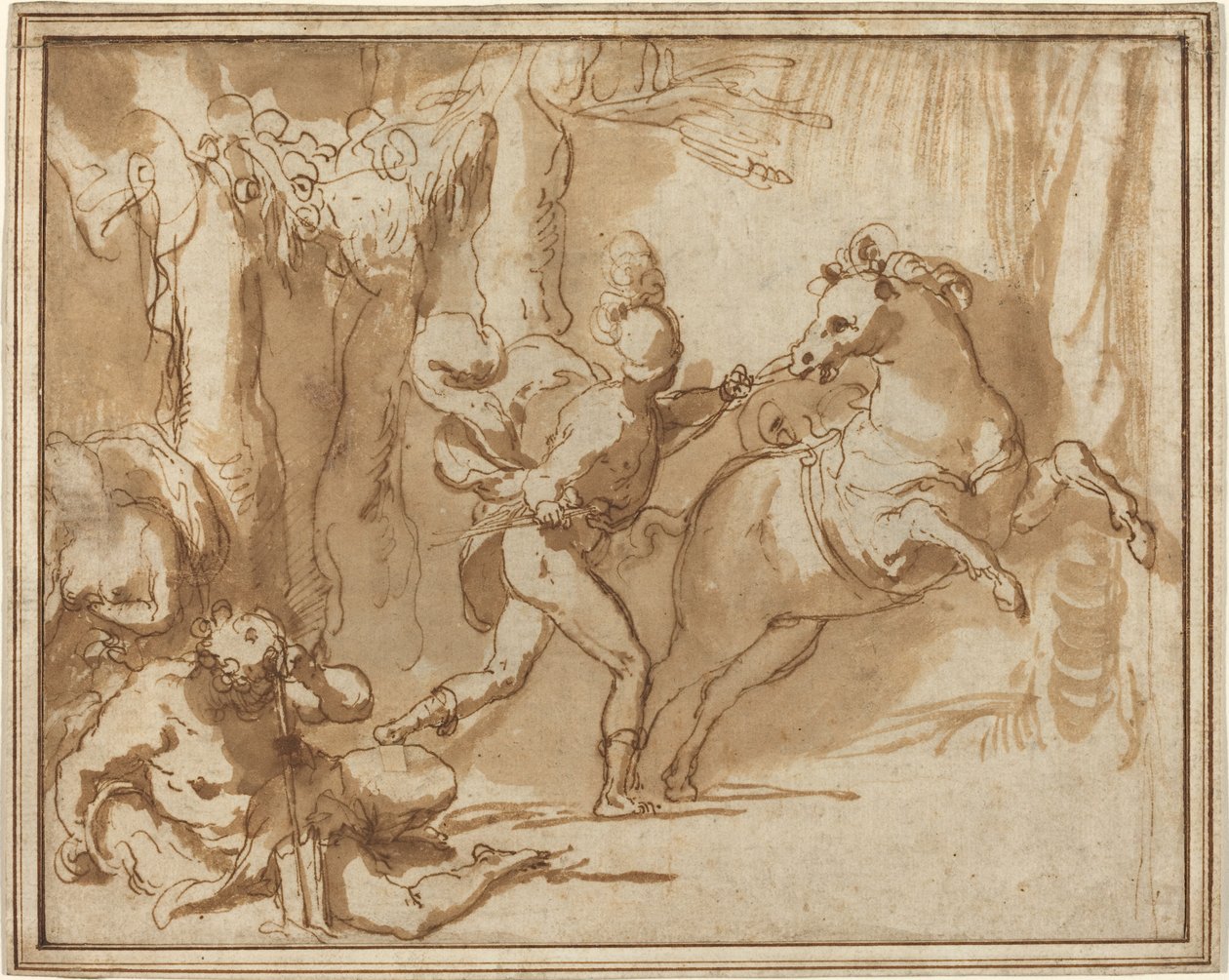 Alexander the Great and Bucephalus by Taddeo Zuccaro