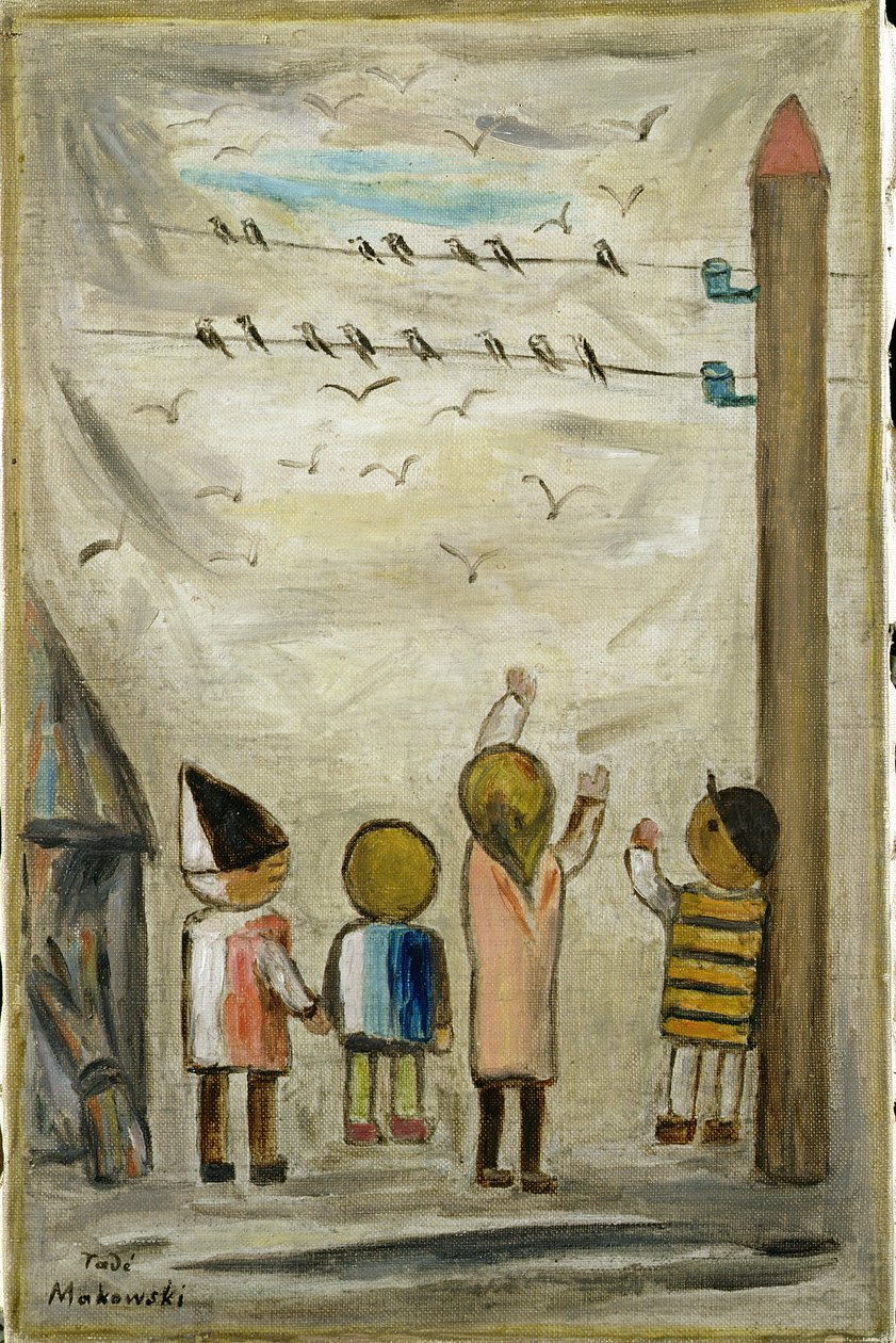 Swallows, 1931 by Tadeusz Makowski