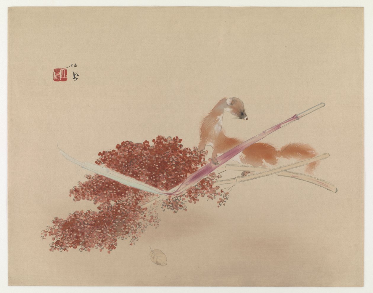 Seihôs Masterworks: Ferret And Millet by Takeuchi Seiho