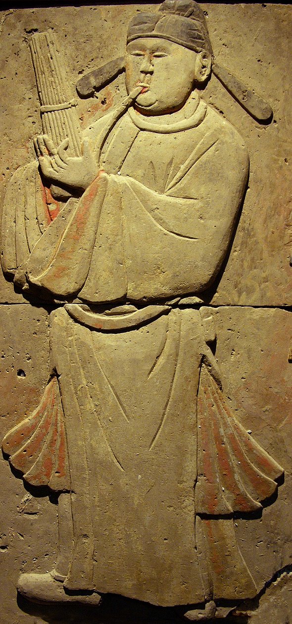 Stele Depicting a Musician by Tang Dynasty Chinese School