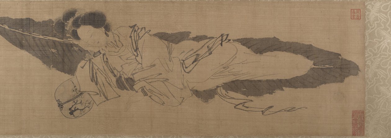 Beauty Sleeping on a Banana Leaf by Yin Tang