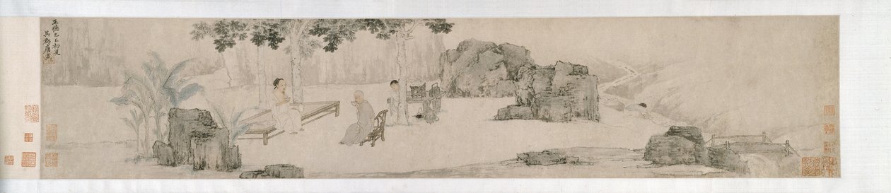 Tea Drinking Under the Wutong Tree by Yin Tang