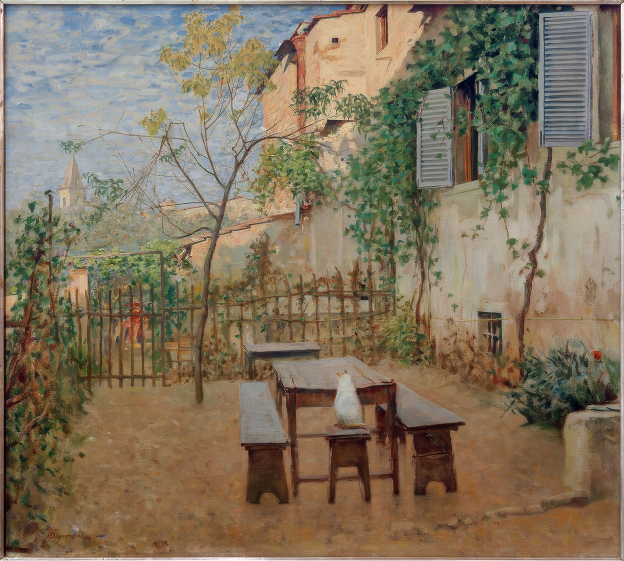 September Morning in Settignano by Telemaco Signorini