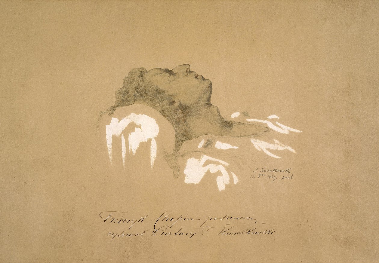Fryderyk Chopin on His Deathbed by Teofil Kwiatkowski