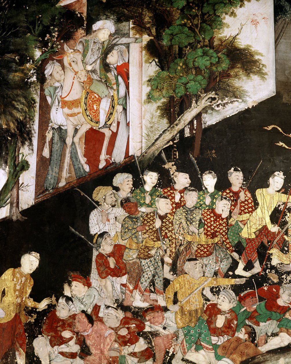 Mercenaries from the Army of the 101 Kingdoms, detail of the Mahosadha Jataka by Thai School