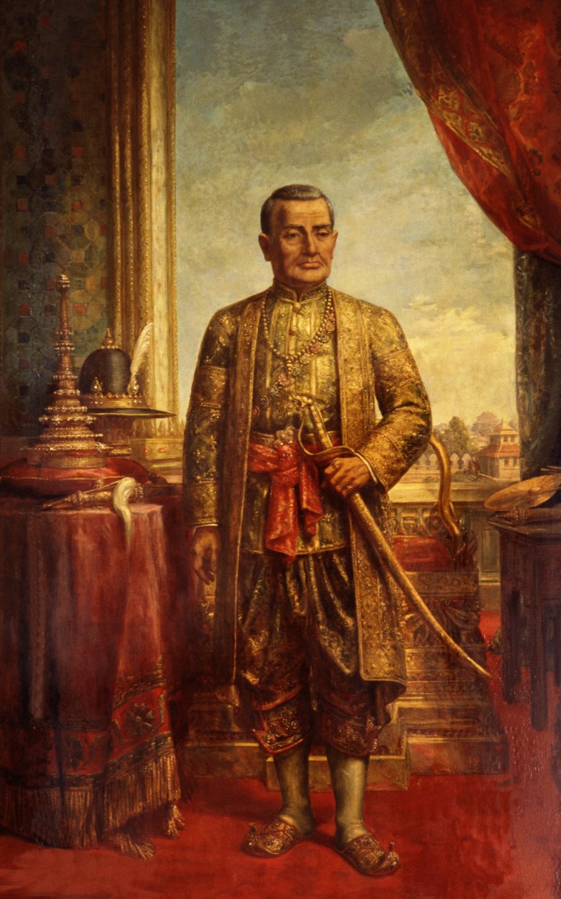 Portrait of Buddha Yodfa Chulaloke by Thai School