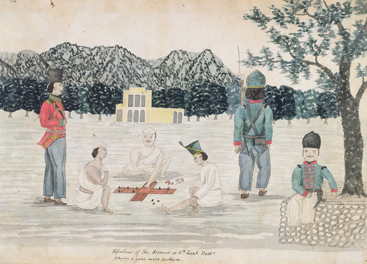 Sketch of Gurkha life at Dehra Dun, c.1821 by The Hon. Frederick Shore