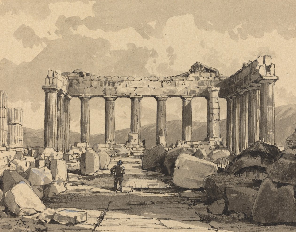 Parthenon, Inside, 1890 by Themistocles von Eckenbrecher